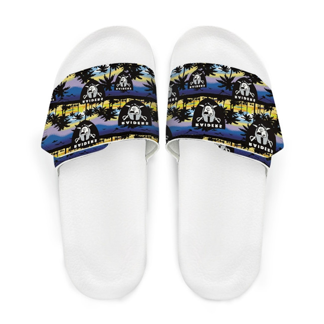 Men's Las Vegas Raiders Beach Adjustable Slides Non-Slip Slippers/Sandals/Shoes 002